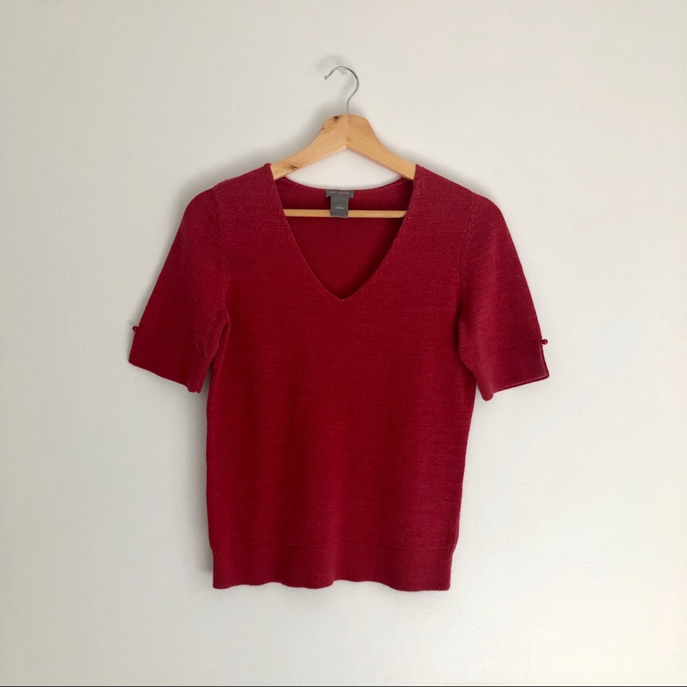 Ann Taylor short sleeve v-nexk sweater